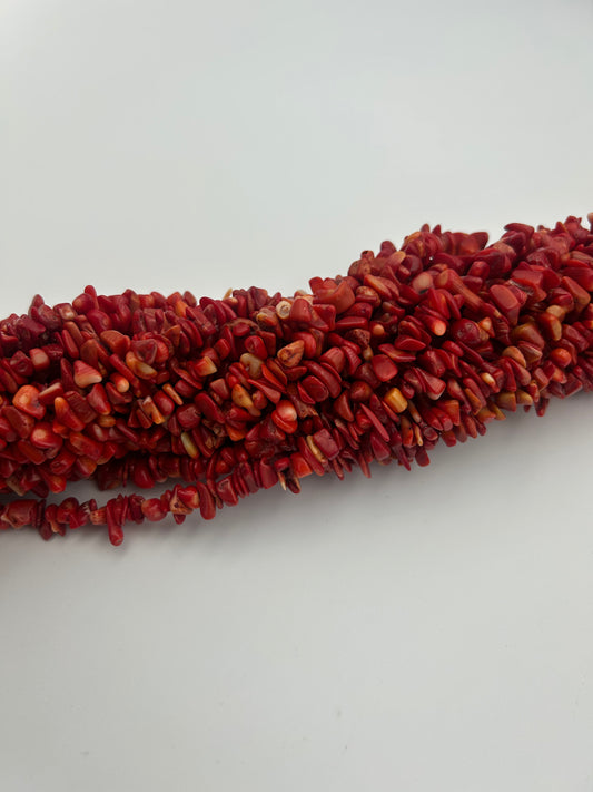 Dark Red Coral Beads