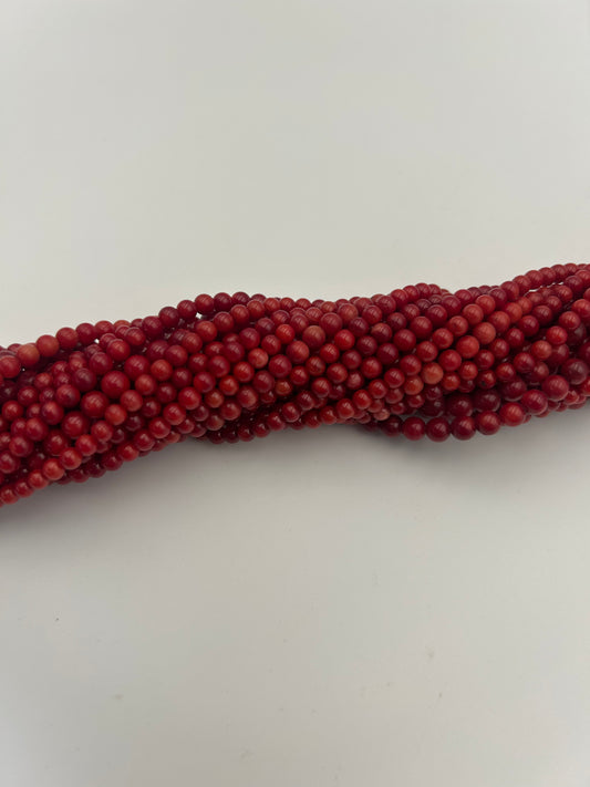 Dark Red Coral Beads