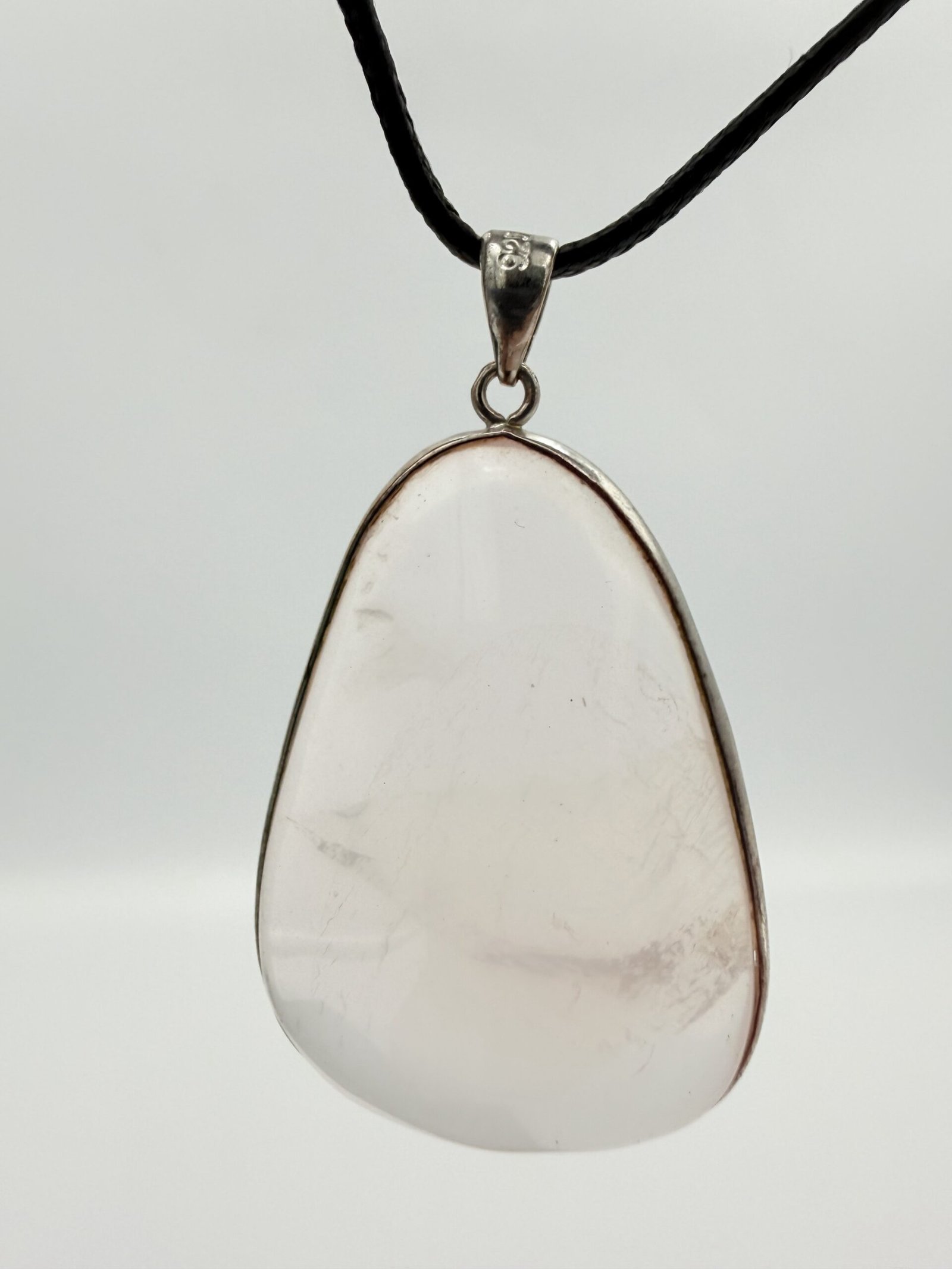 Natural Quartz Pendant –Sterling Silver 925