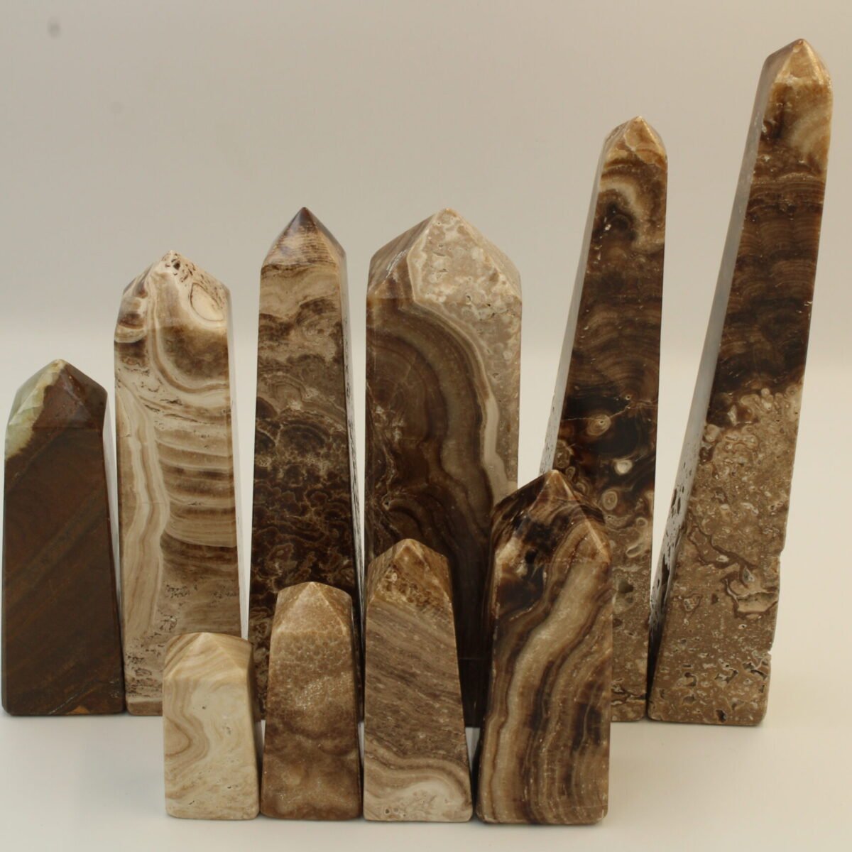 Chocolate Calcite Points $30 per pound