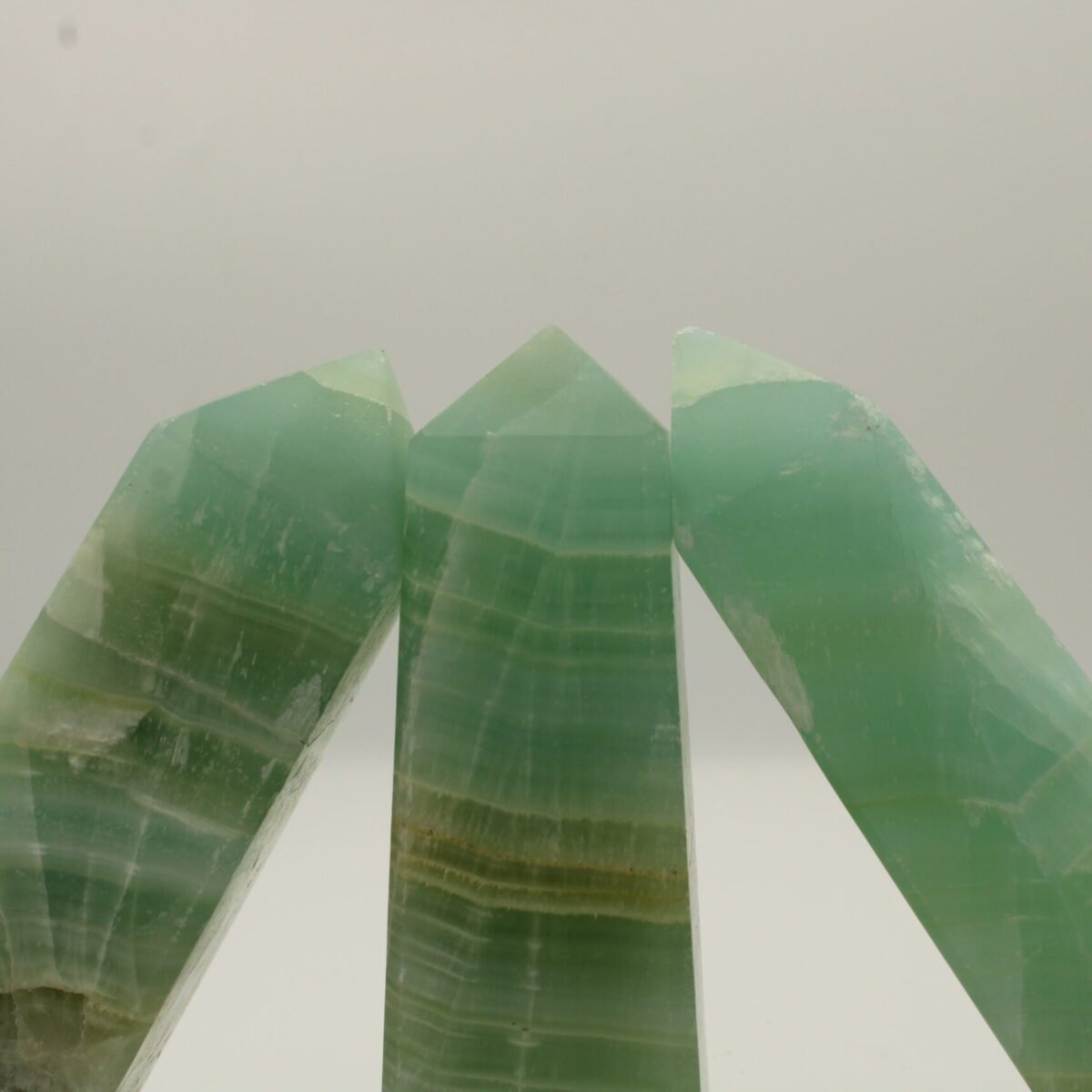 Alternative view of Pistachio Calcite Points $30 per pound