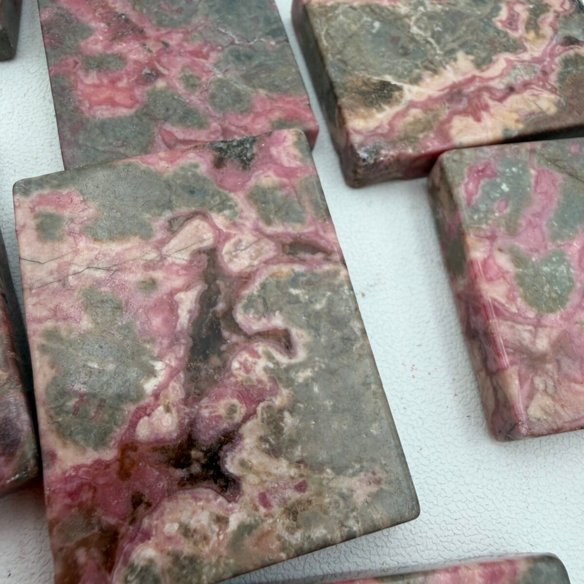 Alternative view of Rhodonite blocks