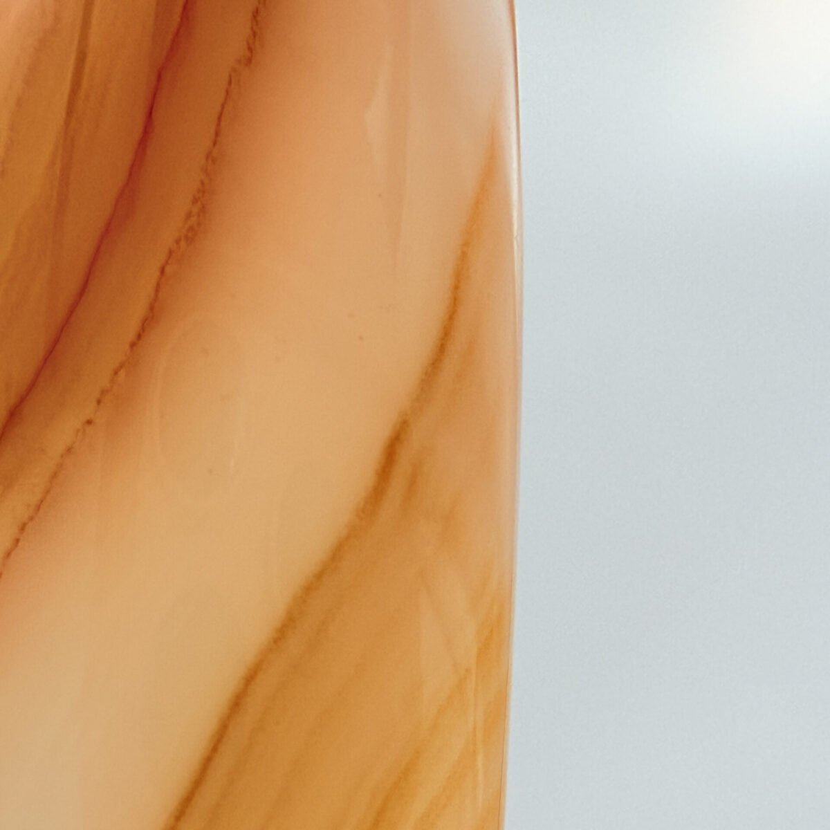 Alternative view of Natural Hand-Carved Agate Hololith Bangle Bracelet