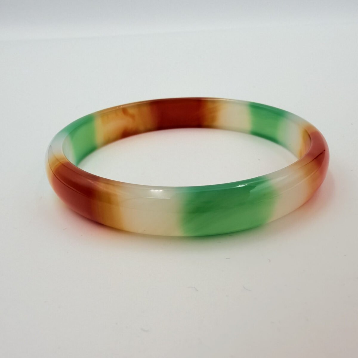 Multi-Color Natural Agate Bangle