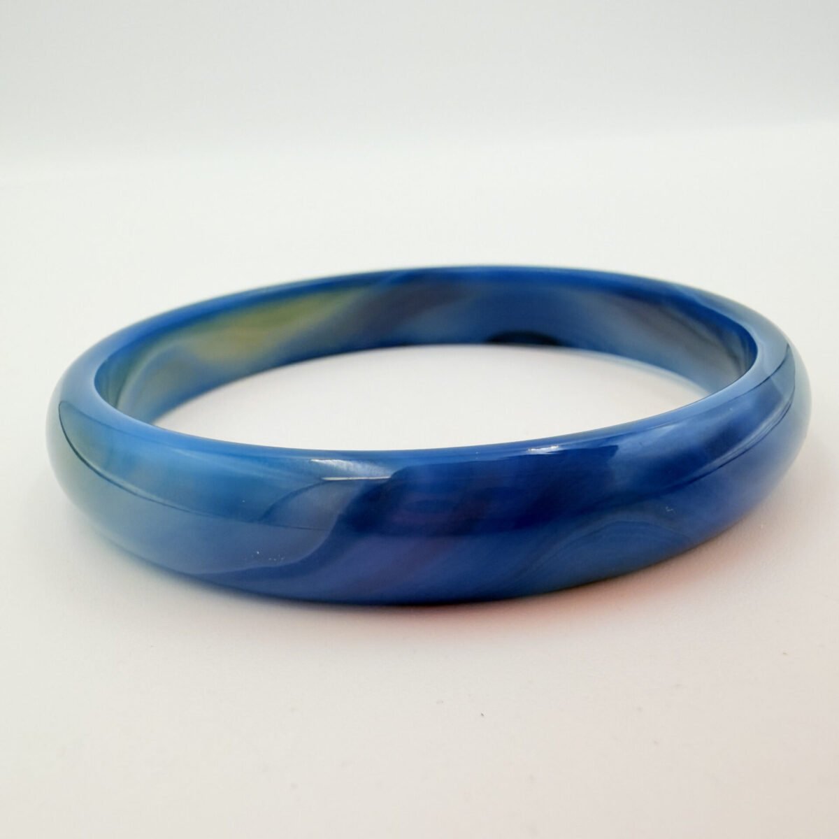 Deep Ocean Blue Agate Bangle