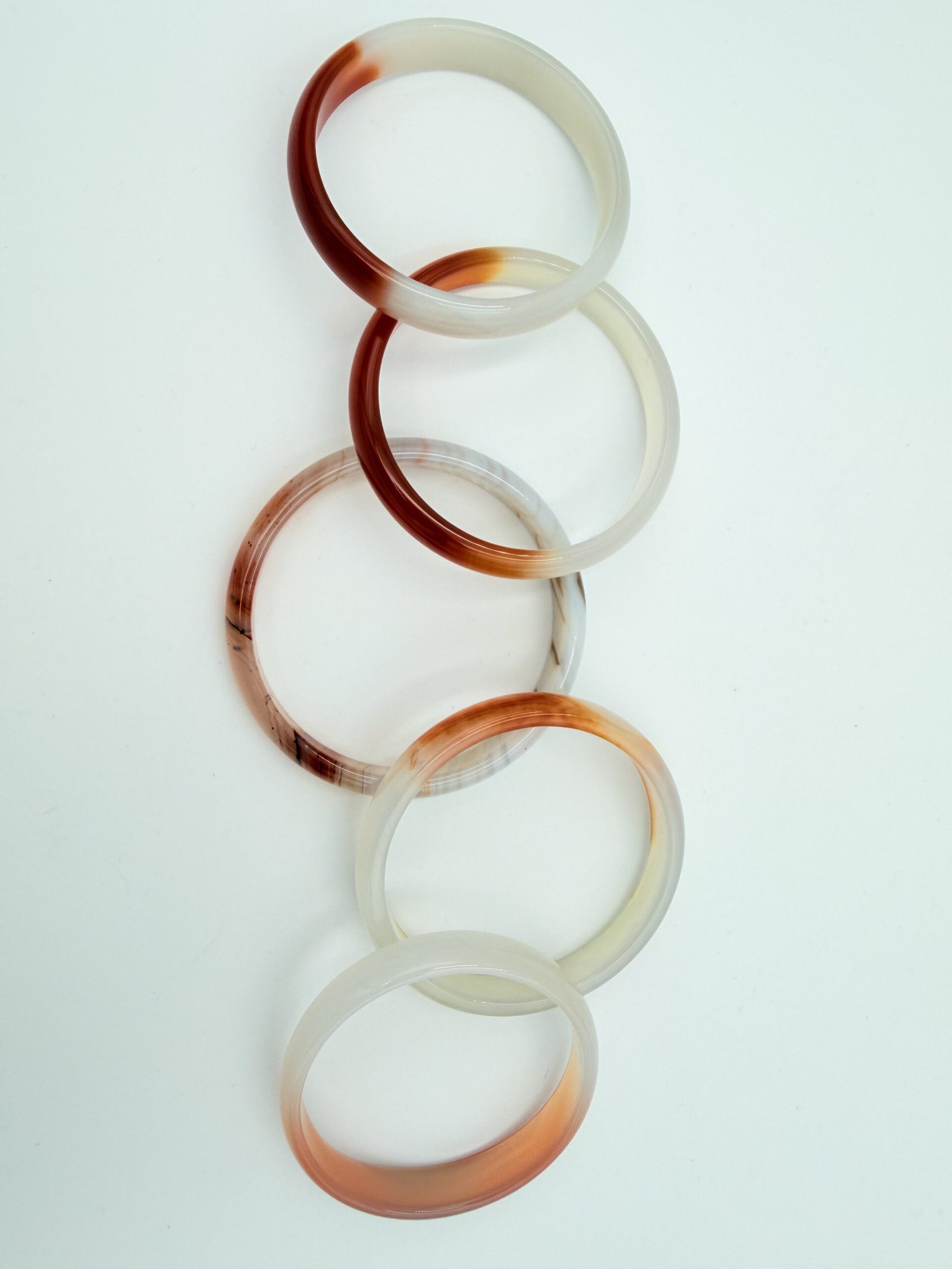 Honey-Amber Patterned Sulemani Agate Bangle - Image 4