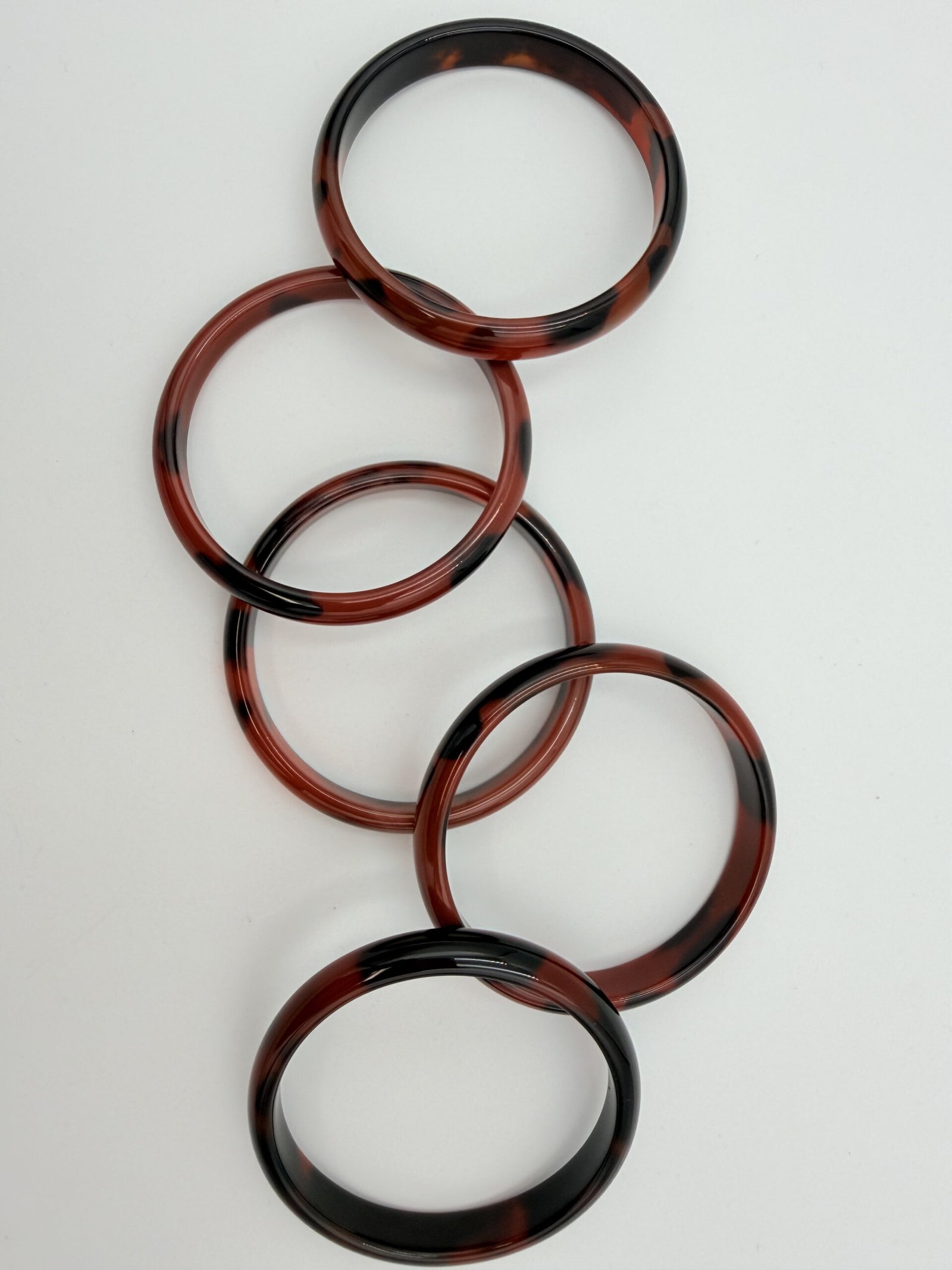 Tortoise Shell Patterned Agate Bangle - Image 4