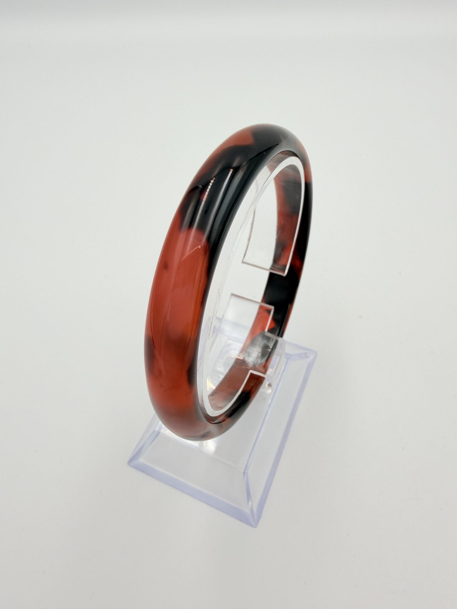 Tortoise Shell Patterned Agate Bangle - Image 2