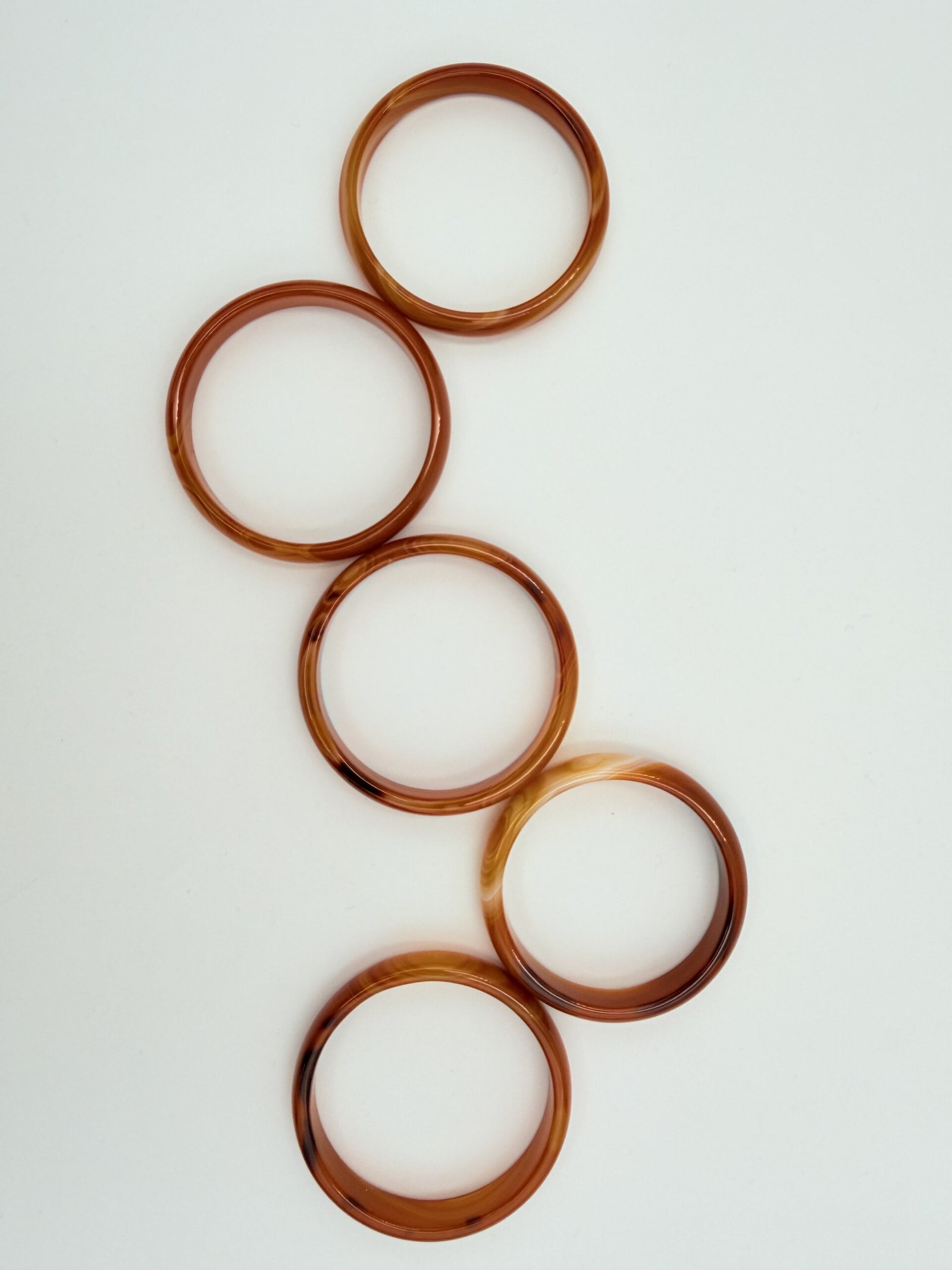 : Honey-Caramel Striped Sulemani Agate Bangle - Image 5