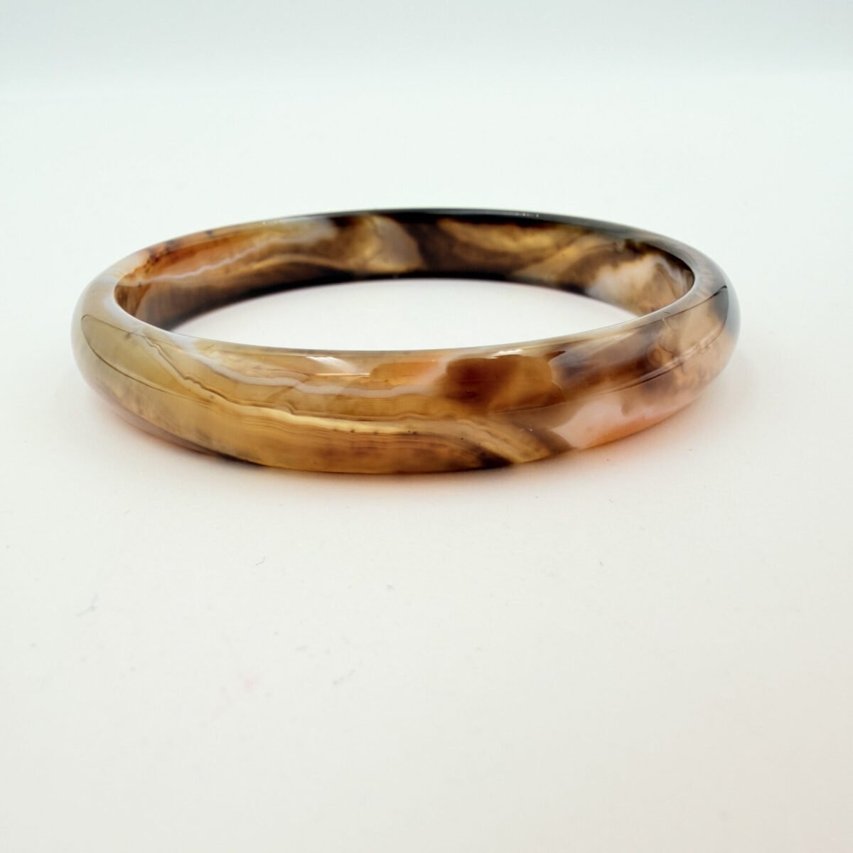 Earthy Marbled Sulemani Agate Bangle