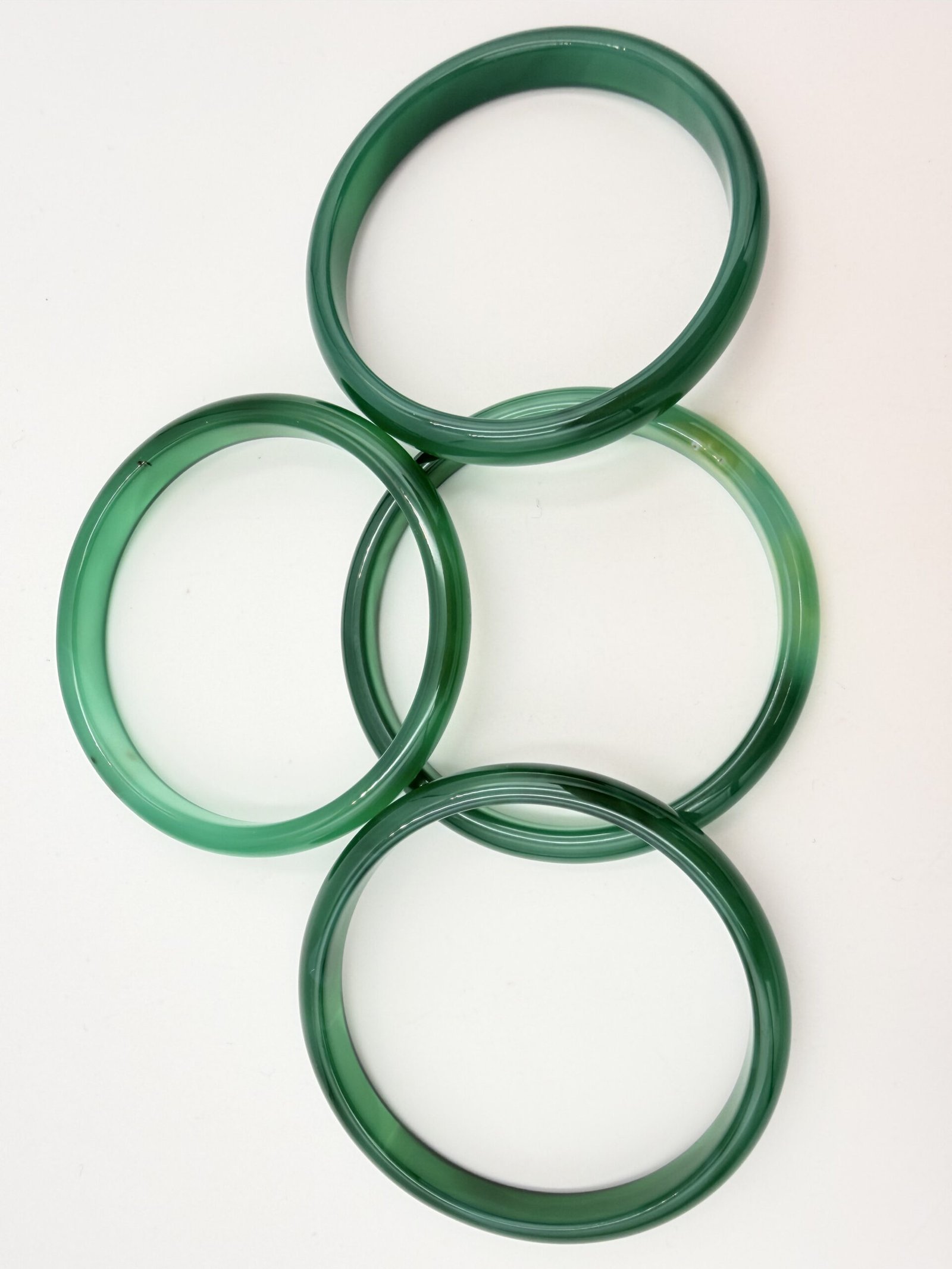 Imperial Emerald Green Agate Bangle - Image 3